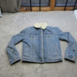 Levi's Jacket Womens XS Blue Jean Sherpa Lined Trucker Style Pockets‎ Thick Warm